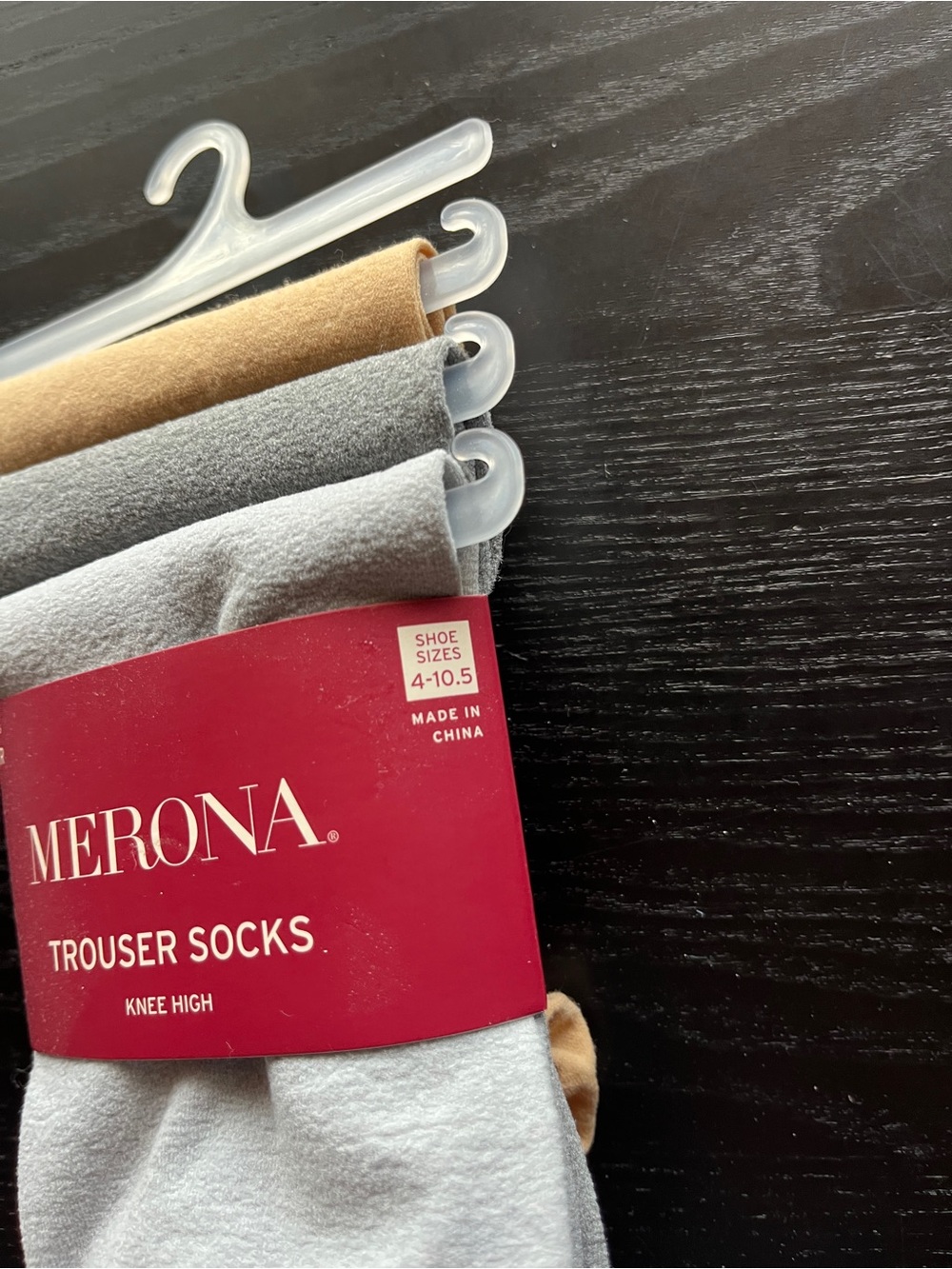 Merona Trouser Socks Knee High 3 Pair Grey Heather Combo Shoe Size 4-10.5  - Picture 13 of 14